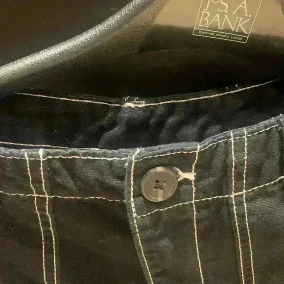 Divided Black Women's Cargo Pants White Stitching - Picture 3 of 7